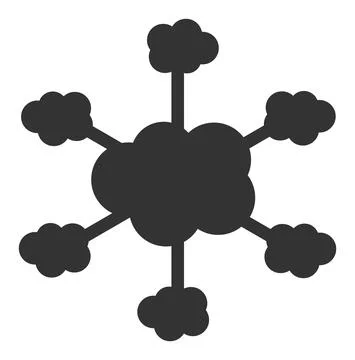 Cloud Network Vector Icon Flat Illustration イラスト素材