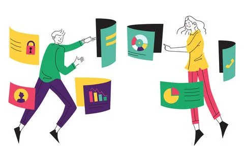 Cloud Networking and Virtual Infrastructure Stock Illustration