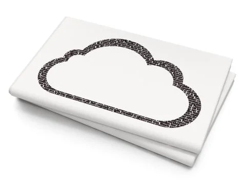 Cloud networking concept: Cloud on Blank Newspaper background Stock Illustration