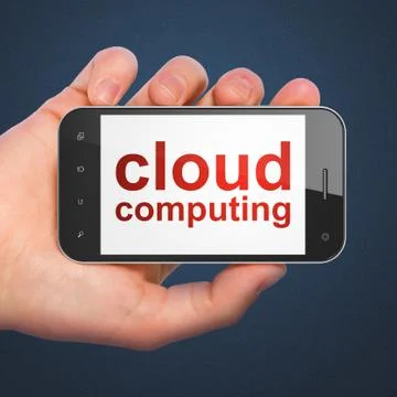 Cloud networking concept: Cloud Computing on smartphone Stock Illustration