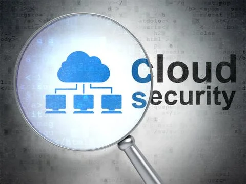 Cloud networking concept: Cloud Network and Cloud Security with イラスト素材