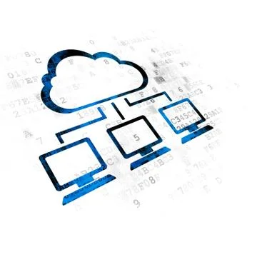 Cloud networking concept: Cloud Network on Digital background Illustrazione stock