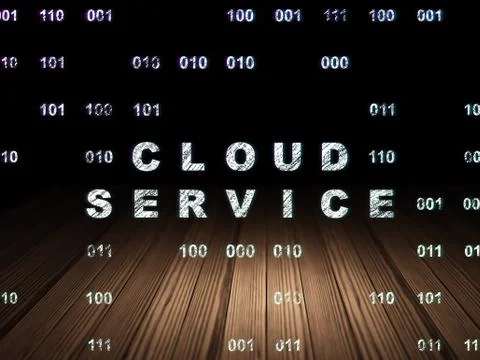 Cloud networking concept: Cloud Service in grunge dark room イラスト素材