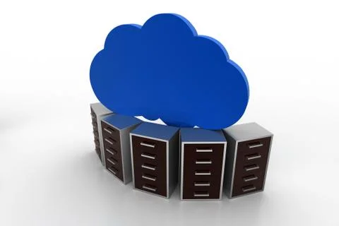 Cloud networking concept Free Stock Illustration