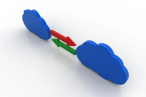 Cloud networking concept Free Stock Illustration