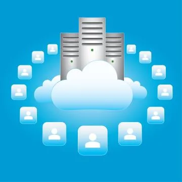 Cloud networking Stock Illustration