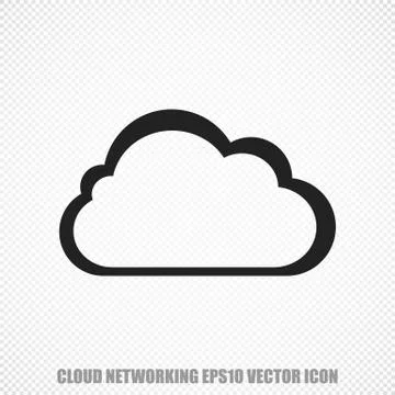 Cloud networking vector Cloud icon. Modern flat design イラスト素材