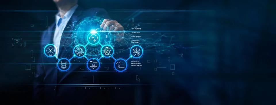 Cloud the next big thing, Technology 5G, Global business, Save the world 스톡 사진