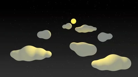 Cloud Night and Moon light Stock Footage 43465956