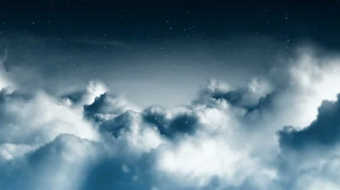 Cloud Night Flying HD Stock Footage 38110414