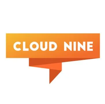 Cloud nine stamp on white Ilustración de archivo