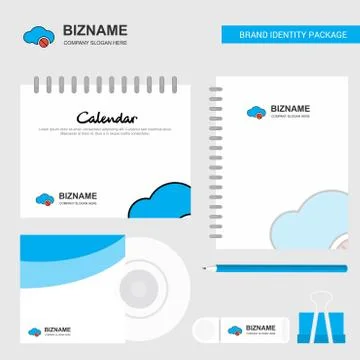 Cloud not working Logo, Calendar Template, CD Cover, Diary and USB Brand Stat Stockillustratie