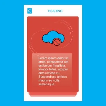 Cloud not working mobile vertical banner design design. Vector Stockillustratie