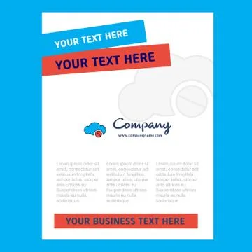 Cloud not working Title Page Design for Company profile ,annual report, prese Stock Illustration