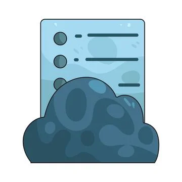 Cloud note illustration Stock Illustration