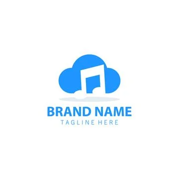 Cloud note logo design vector Stock Illustration