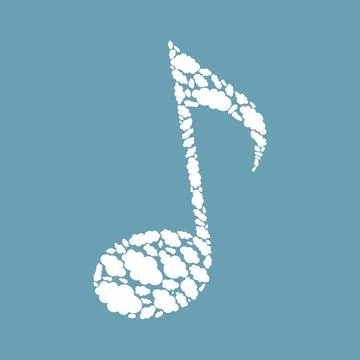 Cloud the note 스톡 사진