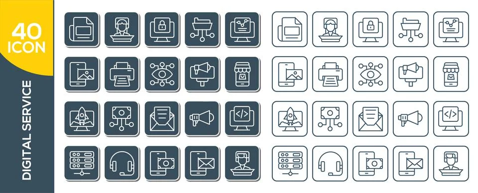 Cloud omputing. Internet technology. Online services. Data, information secur Illustrazione stock