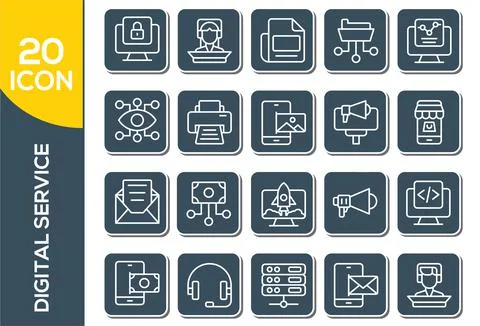 Cloud omputing. Internet technology. Online services. Data, information secur Illustrazione stock