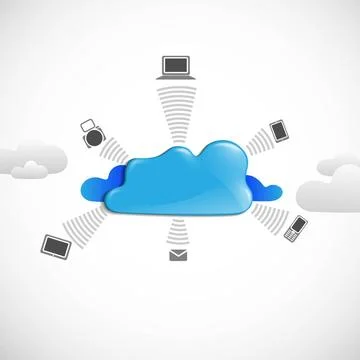 Cloud ?omputing ?oncept. Cloud ?omputing ?oncept. Vector Illustration. Eps... Stock Photos