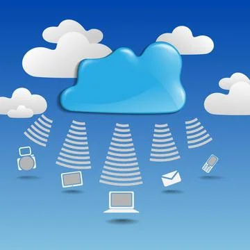 Cloud ?omputing ?oncept. Cloud ?omputing ?oncept. Vector Illustration. Eps... Stock Photos