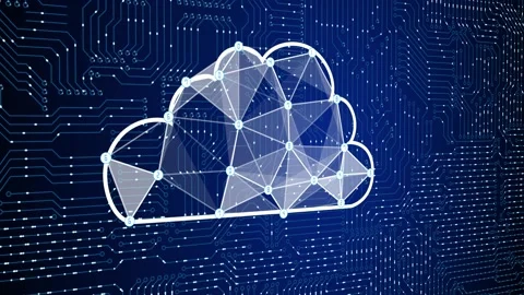 Cloud online storage technology concept. Big data data information exchange Stock Footage 227497783