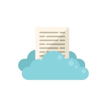Cloud online study icon flat vector. School course Stockillustratie
