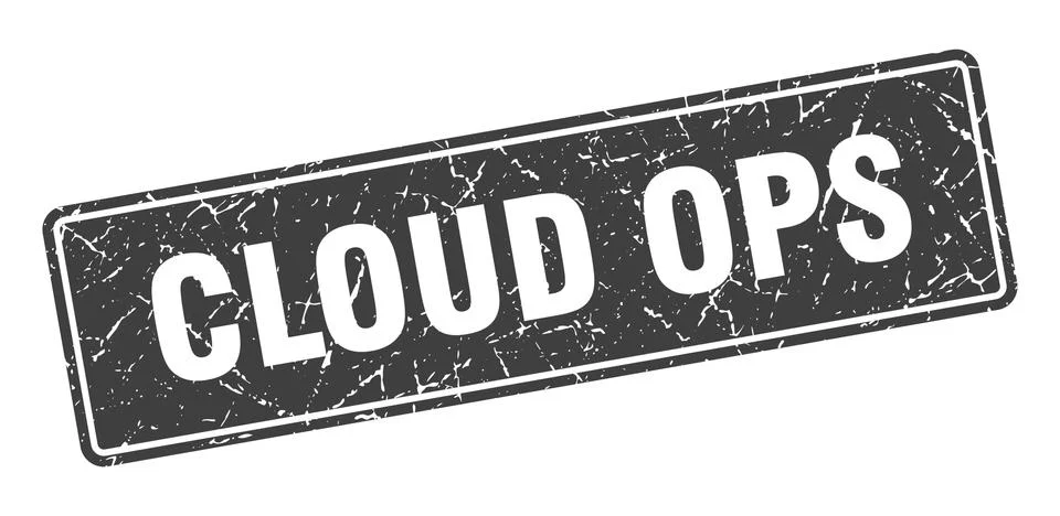 Cloud ops stamp. cloud ops vintage black label. Sign Stock Illustration
