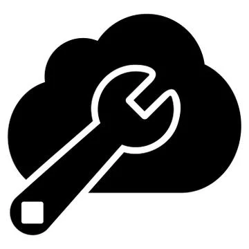 Cloud Options Flat Vector Icon Illustrazione stock
