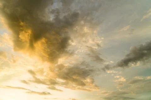Cloud on orange sky in the evening Stock Photos