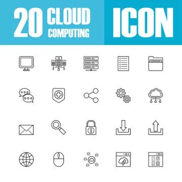 Cloud outline icon 스톡 일러스트