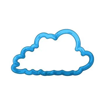 Cloud outline illustration Stock Illustration