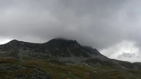 Cloud over alps mountain Stock Footage 94989097
