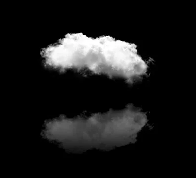 Cloud over black background Illustrazione stock