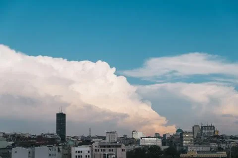 Cloud over the city Stock Photos