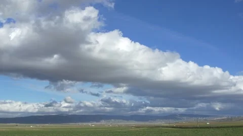 Cloud over Cuyama, CA Stock Footage 255682089