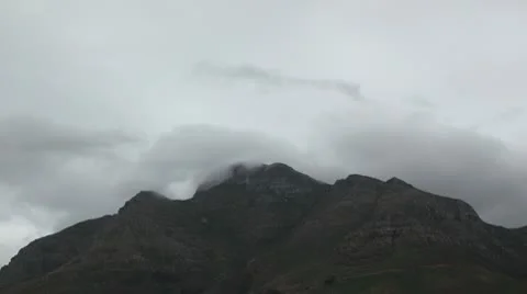 Cloud over Devils Peak Stock Footage 10756008