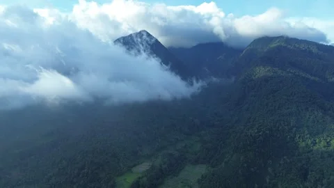 Cloud Over the Mountain Stock Footage 259404450