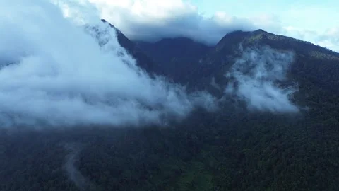 Cloud Over the Mountain Stock Footage 259407288