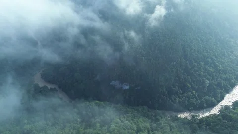 Cloud Over the Mountain Stock Footage 259535371