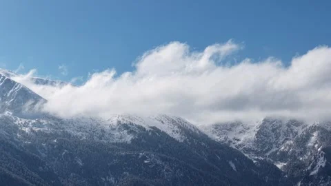 Cloud over mountain Stock Footage 320076298