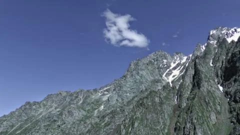 Cloud over mountain peak Stock Photos