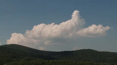 Cloud over mountains Stock Footage 68818577