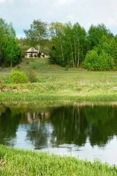 Cloud over the river Stock Photos