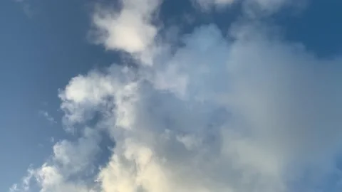 Cloud pan down to ocean Stock Footage 147901366