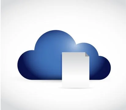 Cloud paper illustration design 스톡 일러스트