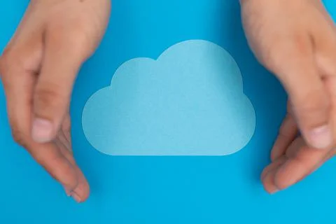 Cloud paper network isolated symbol 写真素材
