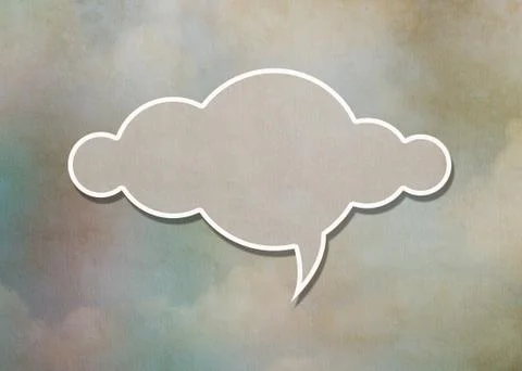 Cloud paper on old paper background Stock Illustration