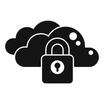 Cloud password protection icon simple vector. Personal login Illustrazione stock