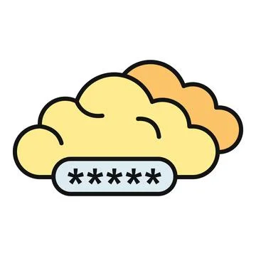 Cloud password protection for secure data storage 스톡 일러스트